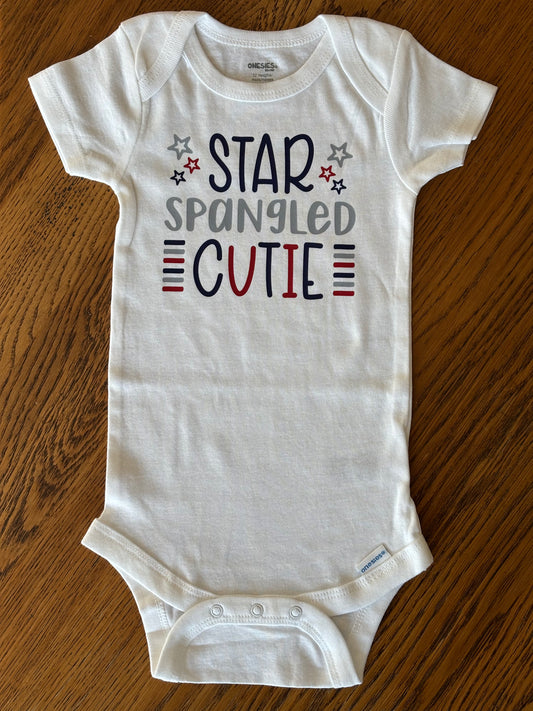 Star Spangled Cutie Patriotic Onesie