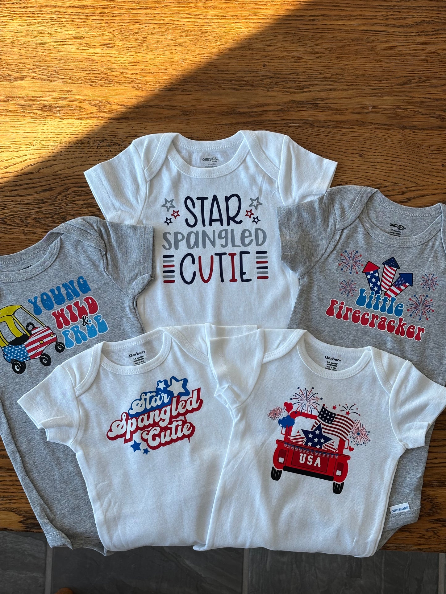Little Firecracker Patriotic Onesie